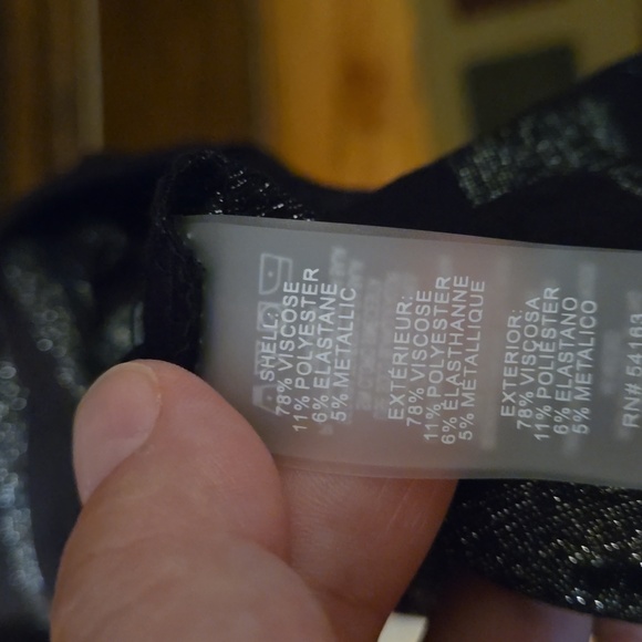 Tommy Hilfiger long sleeve stripped black and metallic midi dress. Women's Sz 16 - Picture 7 of 10